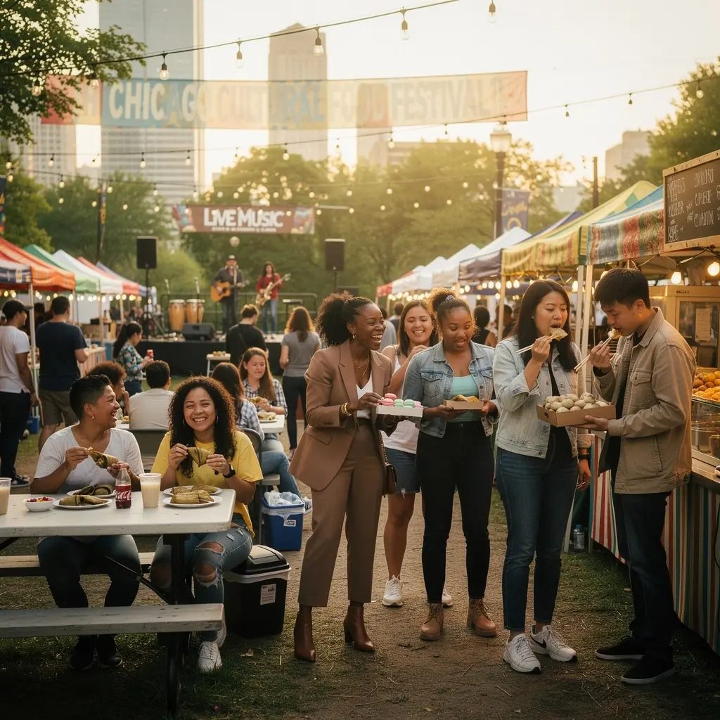 Яркий рынок с разнообразными продуктами местного производства